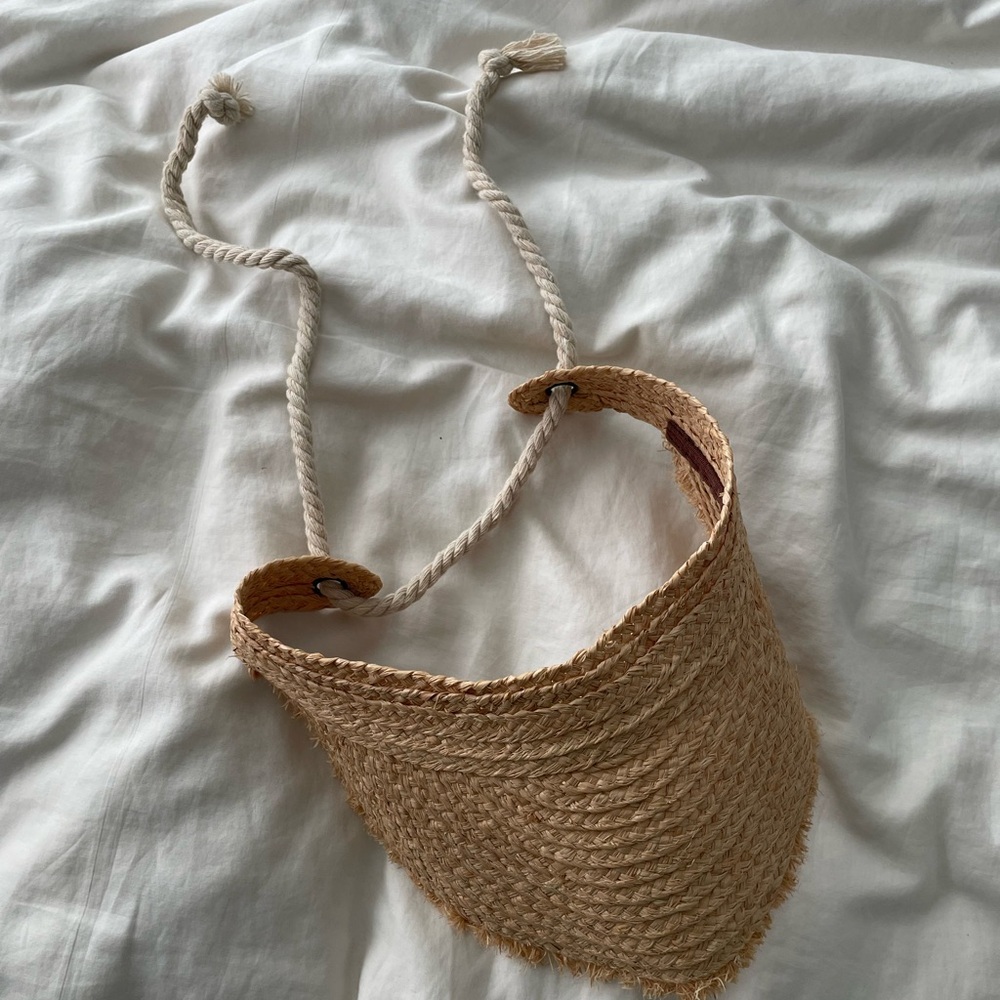 Straw Visor With Adjustable String - image 1